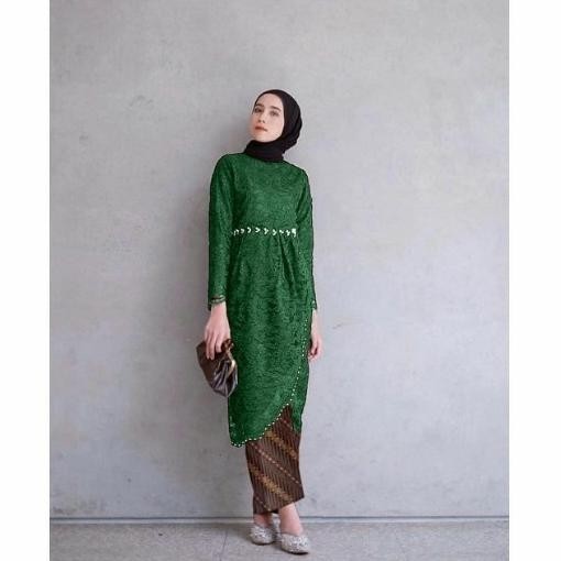 New Kebaya Tunik Atasan Brukat Kondangan Amora Original