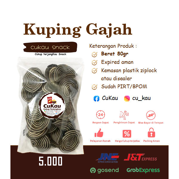 

Kuping Gajah Snack / ngemil makanan ringan / cemilan kiloan murah / COD / PROMO 5000 - Cukau Snacks