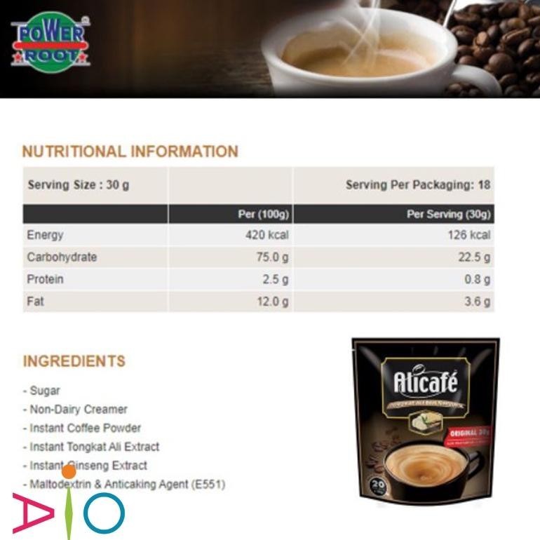 (PRODUK) ALICAFE Tongkat Ali dan Ginseng TERLARIS