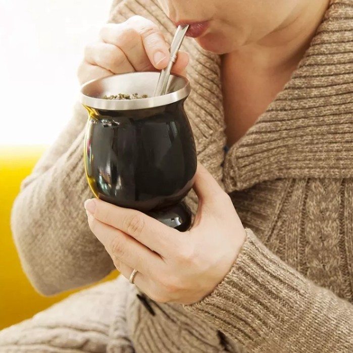 

1 Set Gaucho Yerba Mate Tea Cup 230 Ml Stainless Steel Double Wall