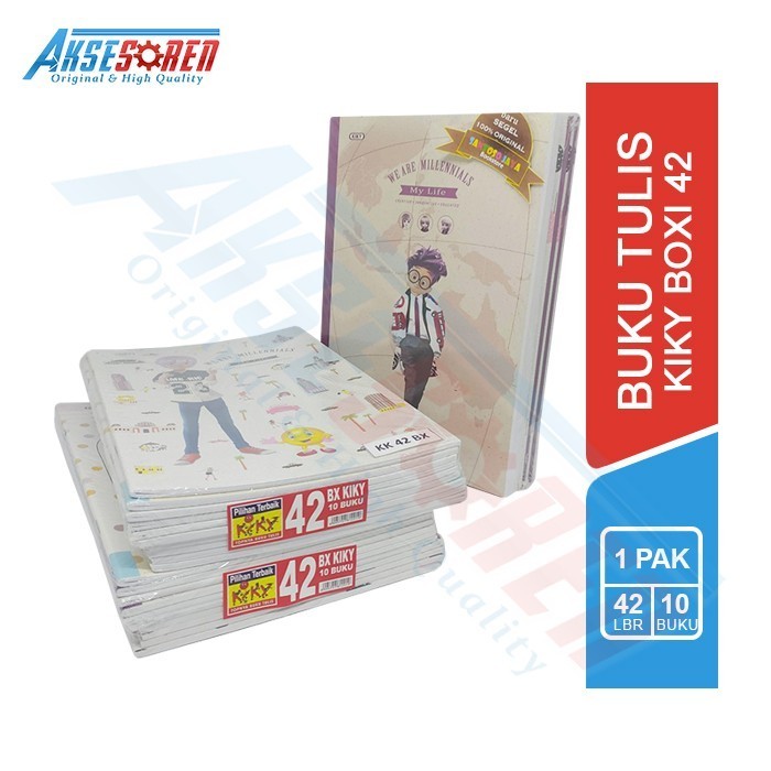 

Buruan Buku Tulis Sekolah Kiky Boxy 42 Lembar [1 Pack] / Murah Tebal Karakter Limited
