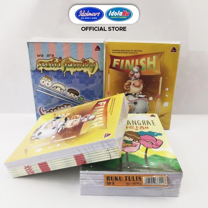 

Hadir Idolmart Buku Tulis Segitiga Isi 58 Lembar - 1 Pak Isi 10 Buku Bergaransi