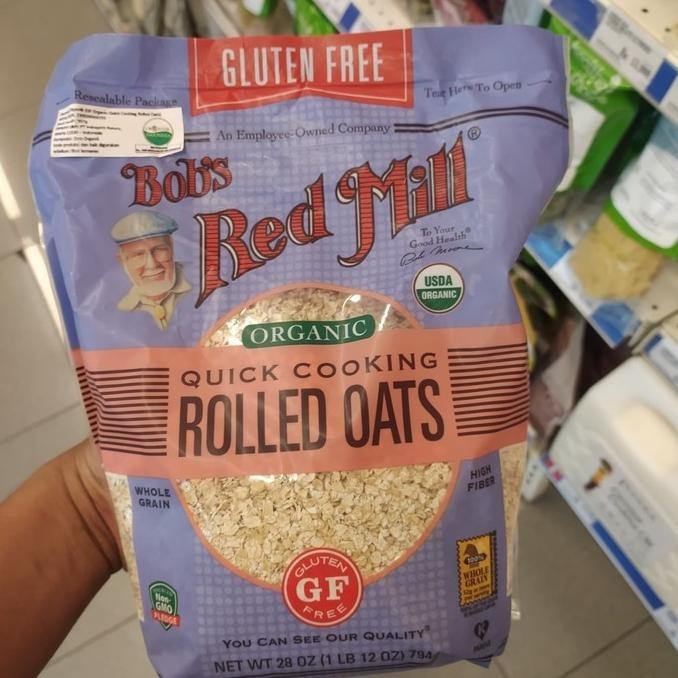 

boobs red mill organic quick cook rolled oat - oatmeal gluten free 793 TB