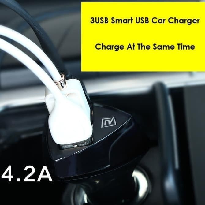 sto Remax Aliens Series 3 USB Car Charger Fast Charging Untuk Mobil