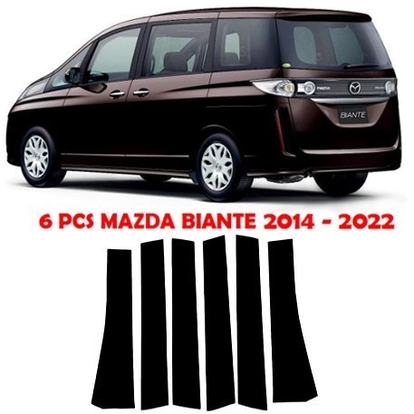 STICKER STIKER PANEL GARNIS GARNISH PILAR MAZDA BIANTE 2014 UP