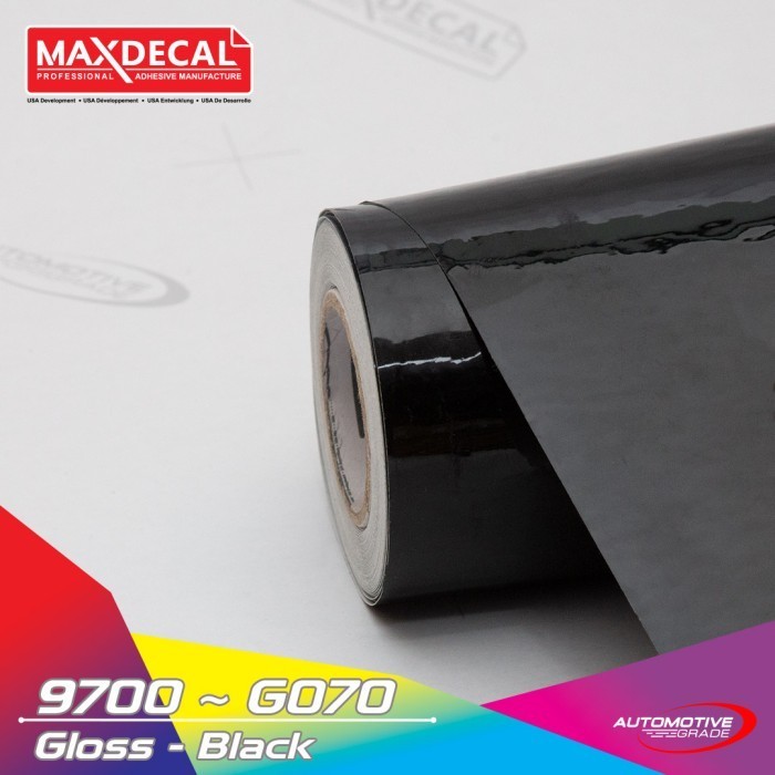 [ROLL] MAXDECAL 9700 070 BLACK PREMIUM WRAP VINYL GLOSS MATTE DOFF