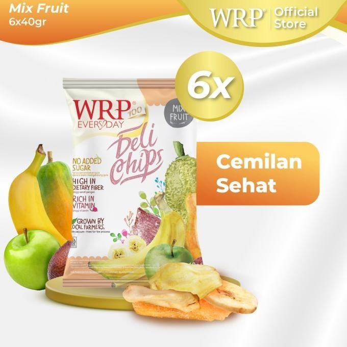 

WRP Delichips Mix Fruit 6 X 40G - Keripik Buah