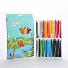 

IDgrosir 36 Warna Krayon Plastik Segitiga Triangle Plastic Crayon IDG-ST0356