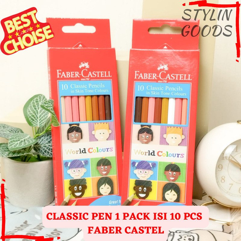 

PENSIL WARNA WORLD COLOURS 1 PACK ISI 10 FABER CASTELL / PENSIL WARNA TERBARU COCOK UNTUK KALIAN YG