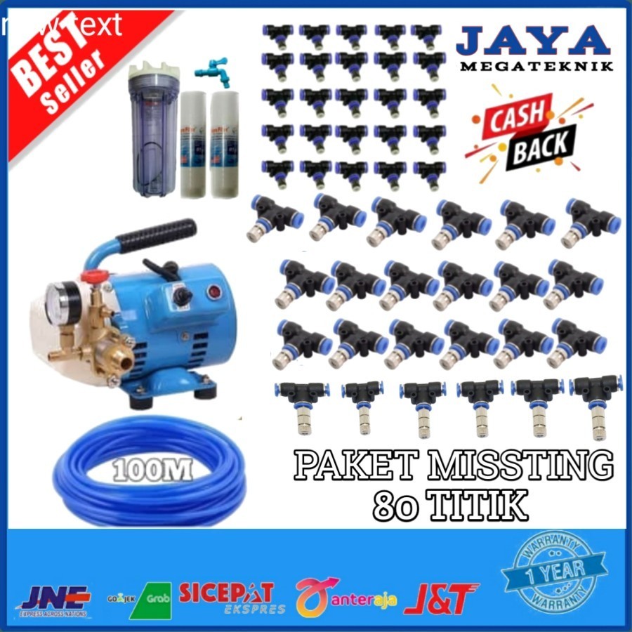 paket missting nozzle embun 80 titik nozzle mesin embun walet kabut