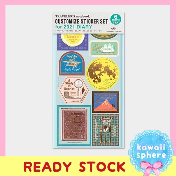 

Bergaransi Traveler'S Notebook Customized Sticker Set For 2021 Diary |Ready Stock Bagus