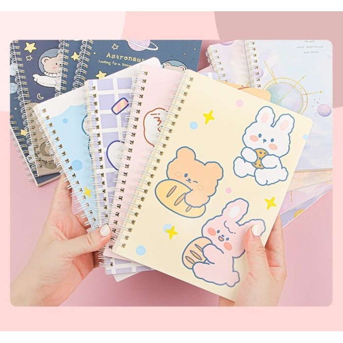 

Unik Binder Book A5 Bear Rabbit | Buku Binder Polos Bergaris Lucu Ukuran A5 Hot Sale