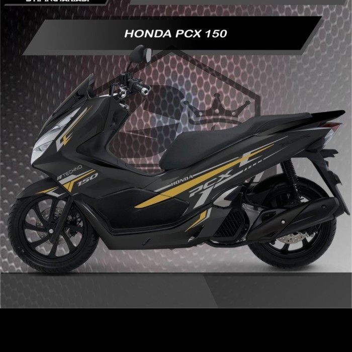 cutting sticker pcx hitam 150