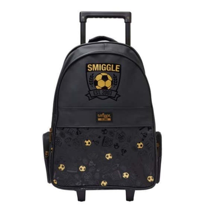 Baru Smiggle Gold Ball Trolley/Tas Koper Anak/Kado/ Tas Trolley Soccer/Redi