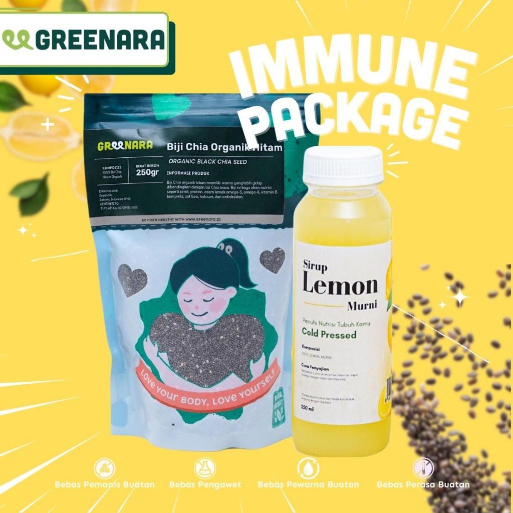 

Greenara - Paket Bundling Sari Lemon 250Ml + Chia Seed 250Gr