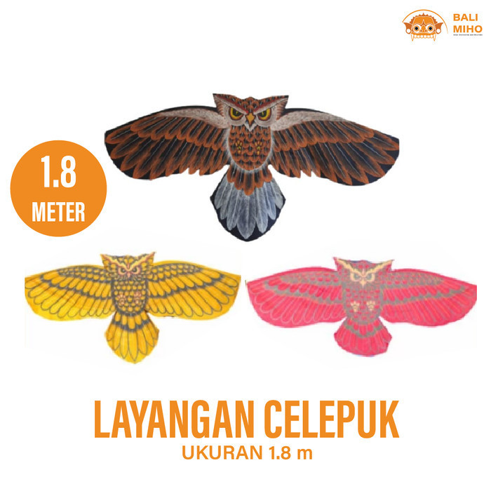 :::::::] Layangan Celepuk Knockdown Sayap Panjang 1,8 Meter/Layang Layang