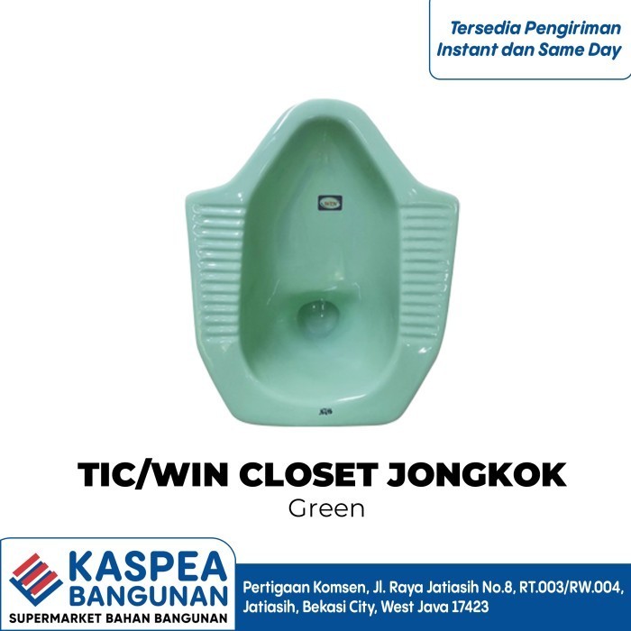 TCI/WIN KLOSET JONGKOK TOILET SQUAT GREEN