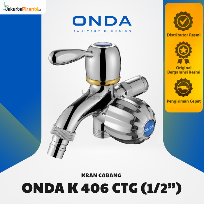 KRAN CABANG ONDA UKURAN 1/2". KERAN AIR UNTUK MESIN CUCI DAN SHOWER