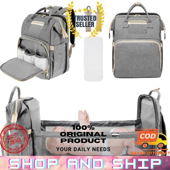 Travel Baby Bed Portable Multifungsi Tas Ransel Bayi Original Sas