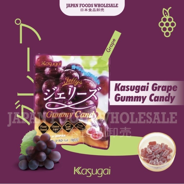 

Kasugai Grape Gummy Candy / Permen Impor / Permen Jepang / Permen