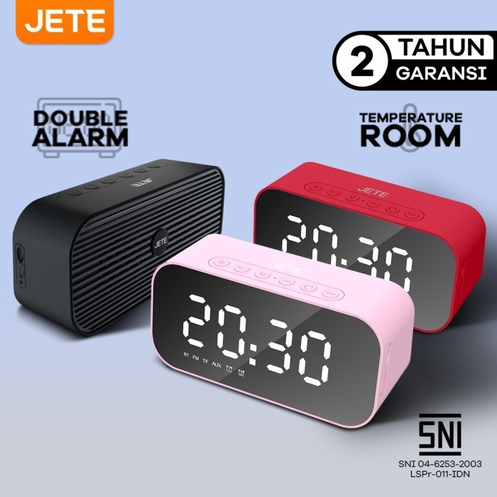 JETE S2 Speaker Bluetooth Portable Alarm & Clock Speaker Jam JETE