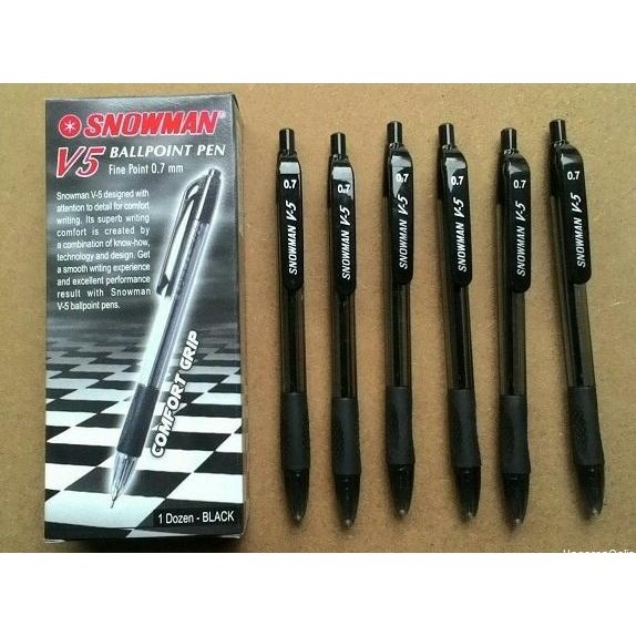 

Termurah Pulpen Pena Ballpoint Snowman V5 0.7 Mm