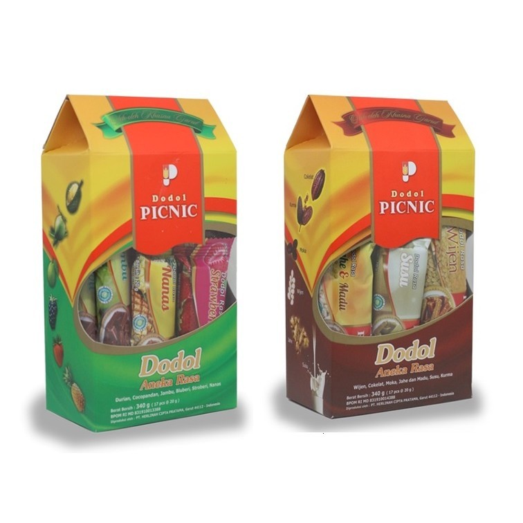 

Dodol Picnic Special Gift Sachet Aneka Rasa & Aneka Buah 340gr