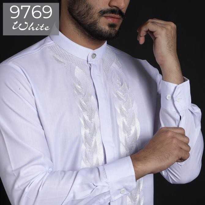 Casella Baju Koko Pria Lengan Panjang | Baju Koko Putih Lengan Panjang Baru