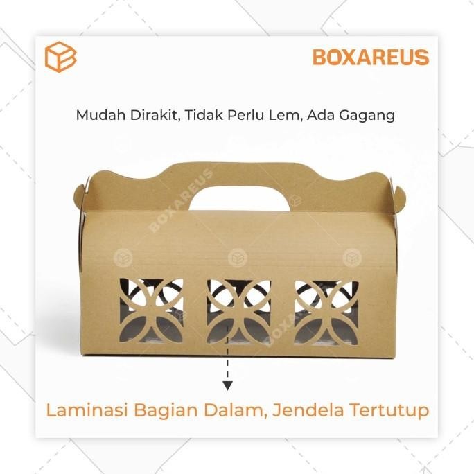 

Trendy Dus Roti Bakar Packaging Roll Cake Box Bolu Gulung Kue Lapis| RC301209 - Brown ~