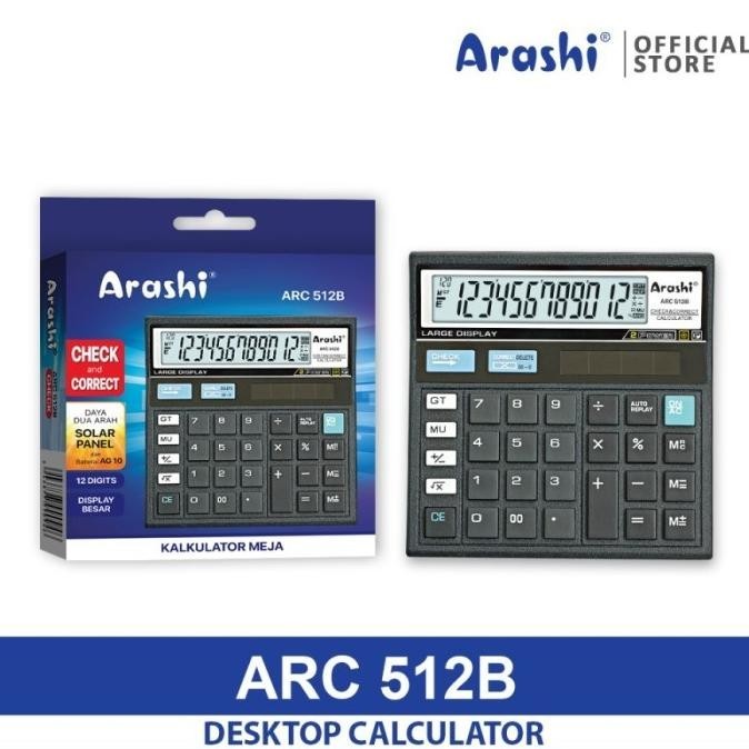 

New Kalkulator Arashi ARC 512B 12 Digit Check Correct ..