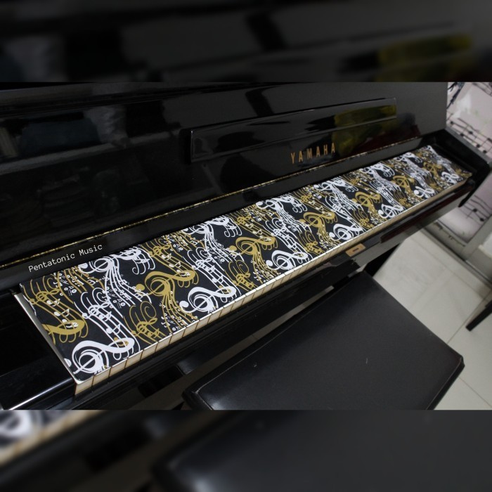 Terlaris Cover Tuts Piano Motif Musik Batik Alas Penutup Tuts Music Promo Terbaru