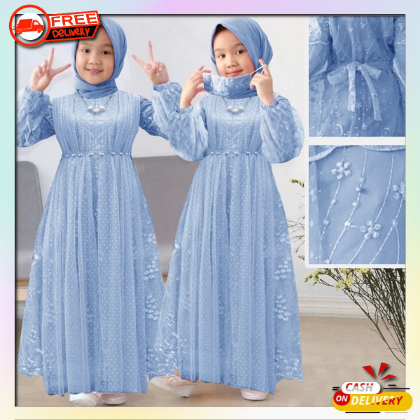 Baju Gamis Anak Perempuan Terbaru Pakaian Dress Muslim Syari Baju Ngaji Umur 1 2 3 4 5 6 7 8 Tahun G