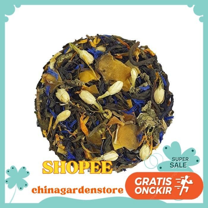 

MANGO PARADISE TEA BLEND - JASMINE GREEN TEA WITH MANGO AND FLOWERS TERMURAH