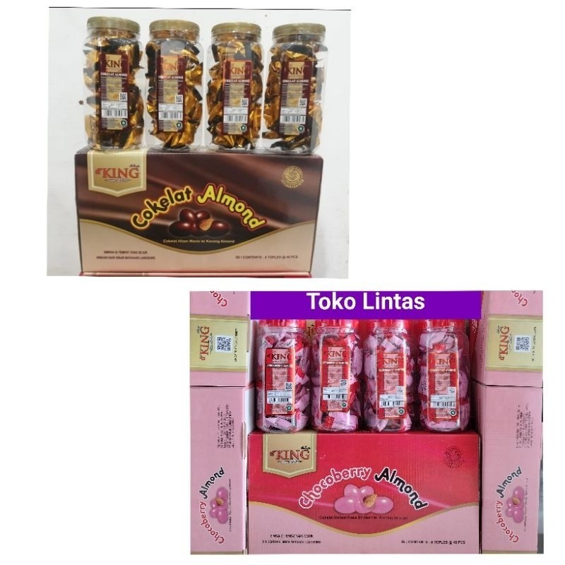 

Cokelat Kacang Almond D'King Per Dus Isi 4 Toples