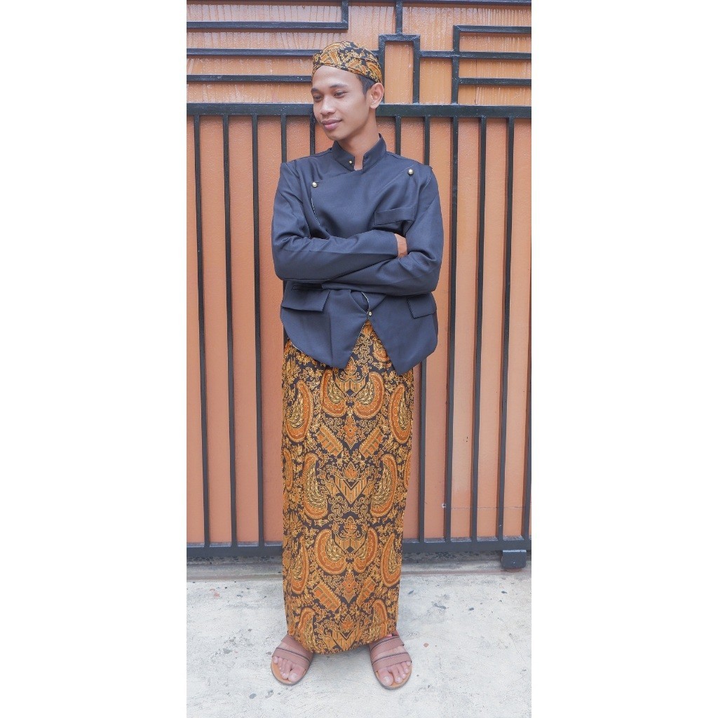 Set Beskap Dewasa Lengkap, Beskap Solo, Beskap, Rok Wiru, Blangkon
