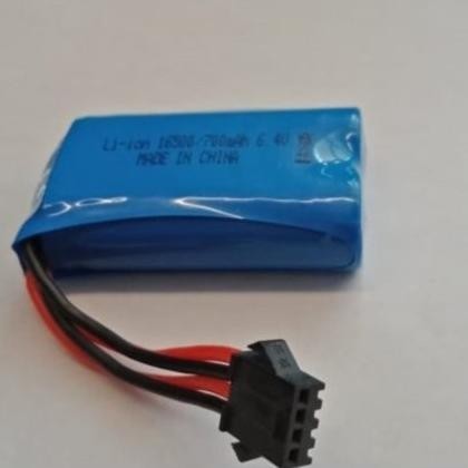 Baterai Battery Li-ion 6.4V 700mah 2S WLToys 18428 Soket Hitam 4 Pin