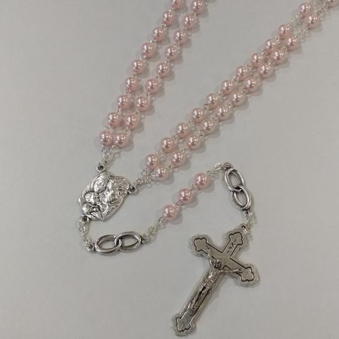 bird Rosario Wedding Mutiara Artificial -2 Loop - 2 Ring Rohani Katolik