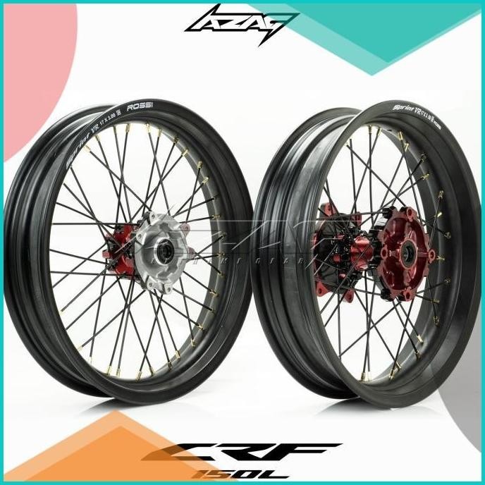 velg set motor honda crf 150 ring 17 supermoto v-rossi wilwood klx wr