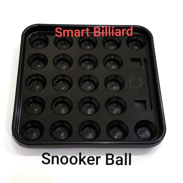 Murrey Billiard Ball Tray Snooker - Rak Bola Biliar Plastik - Hitam -18f