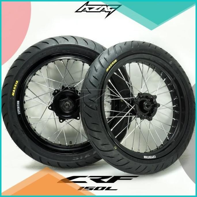 Ban set CRF 150L modif supermoto expedition wilwood maxxis 16novz3 par