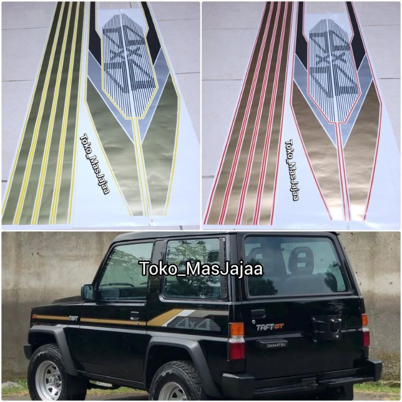 Sticker stiker list body taft 4x4 / stiker taft gt rocky hiline 4x4 / stiker daihatsu taft