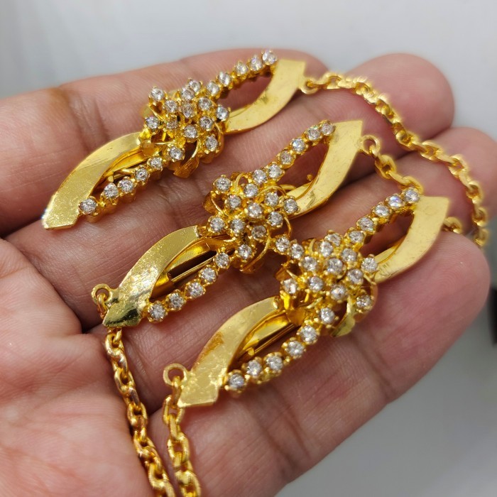 Peniti Kebaya Permata Lapis Emas 3 Baris Promo