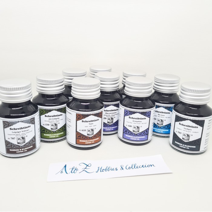 Ready Rohrer & Klingner 50ml Bottle Fountain Pen Ink Tinta Refill not Parker