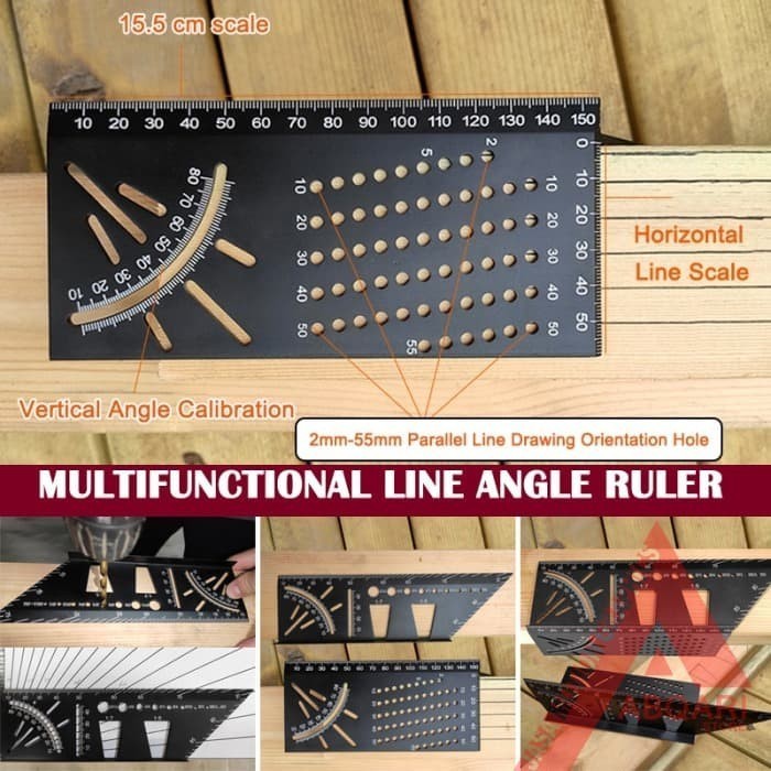 

Ready marking ruler / 3D miter angle / penggaris segitiga / speed square