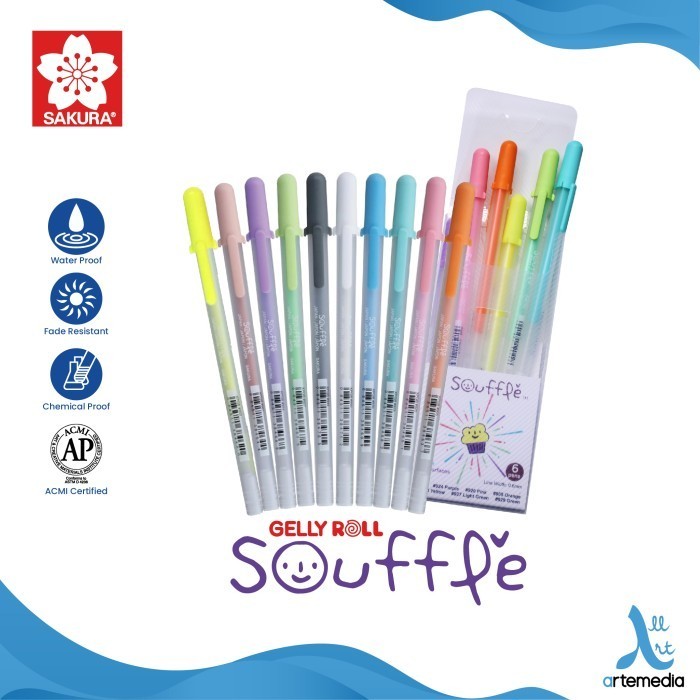 

Ready Pulpen Warna Timbul Sakura Souffle 3D Color Bolpen