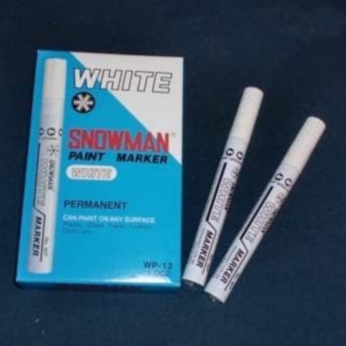 

Ready Spidol snowman white marker WP-12 @12 pcs