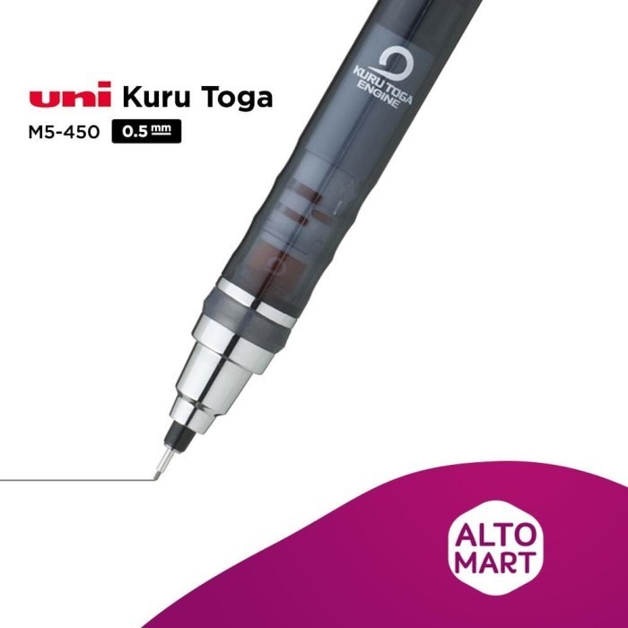 

Ready UNI KURU TOGA M5-450 1P Mechanical Pencil 0.5 mm Pensil Mekanik