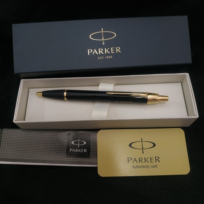 

Ready pulpen mewah Parker original black gold gratis Grafir nama