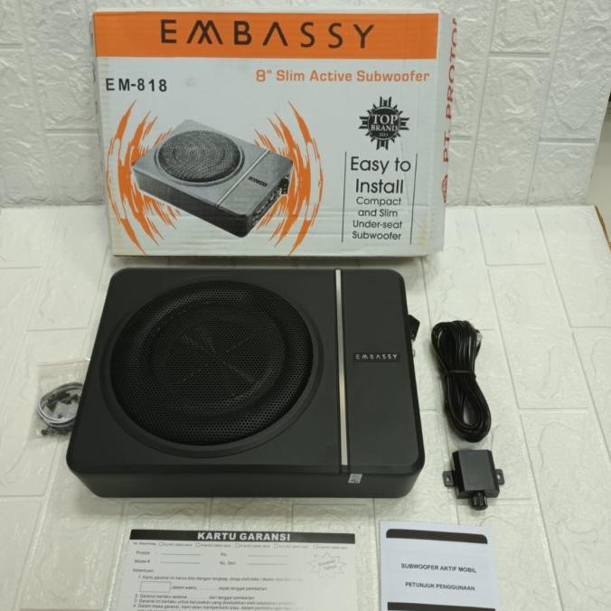Subwoofer Kolong Jok  Mobil Embassy Em-818