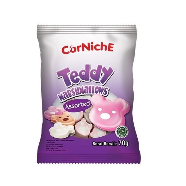 

CORNICHE TEDDY ASSORTED MARSHMALLOW 70GR